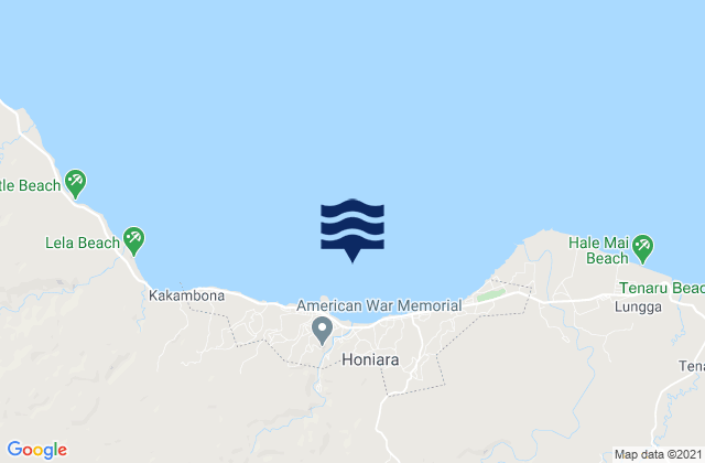 Mappa delle maree di Honiara, Solomon Islands
