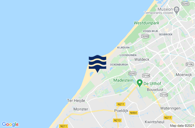 Mappa delle maree di Honselersdijk, Netherlands
