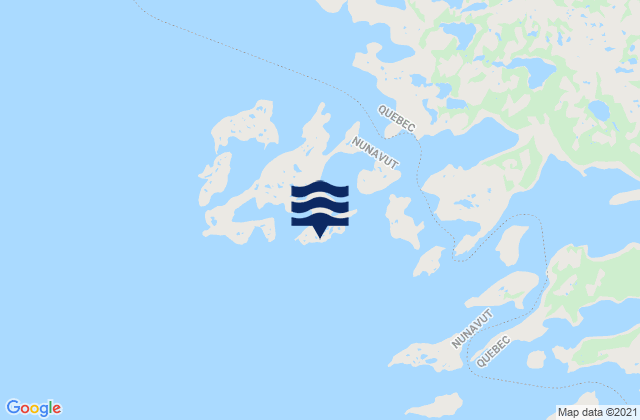 Mappa delle maree di Hook Island, Canada