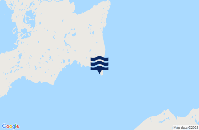 Mappa delle maree di Hopes Advance Bay, Canada