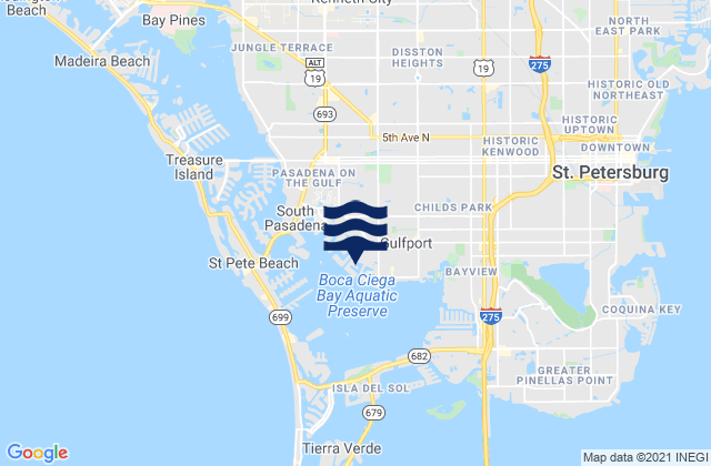 Mappa delle maree di Horan Head, South Bay, United States