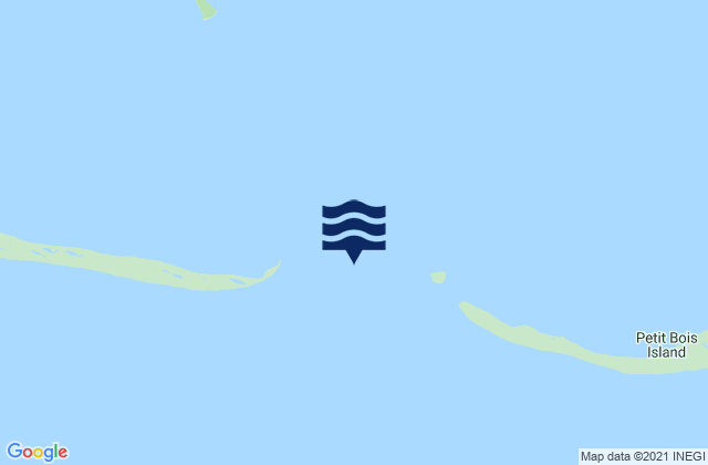 Mappa delle maree di Horn Island Petit Bois Island between, United States