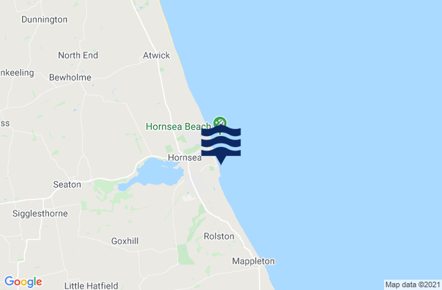 Mappa delle maree di Hornsea Beach, United Kingdom
