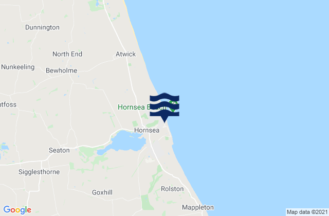Mappa delle maree di Hornsea, United Kingdom