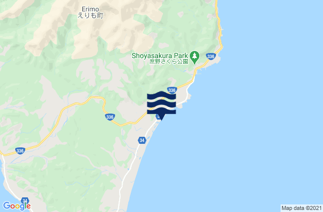 Mappa delle maree di Horoizumi-gun, Japan