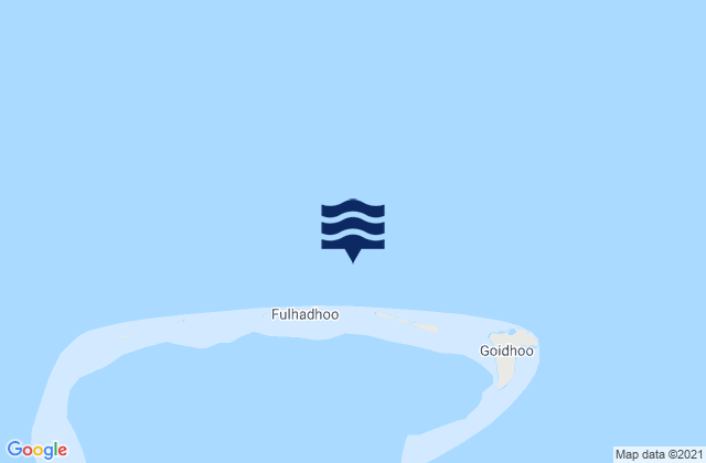 Mappa delle maree di Horsburgh Atoll Maldive Islands, India