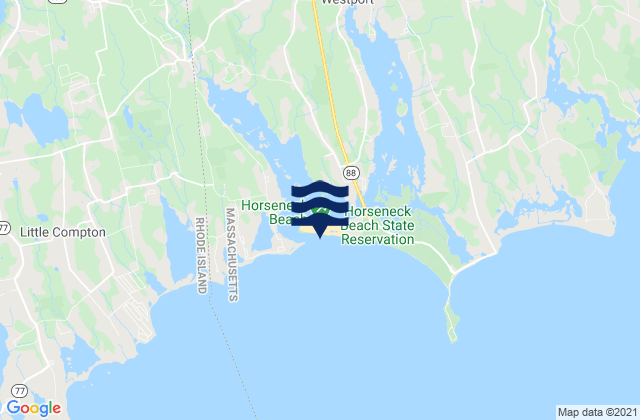 Mappa delle maree di Horseneck Beach Westport, United States