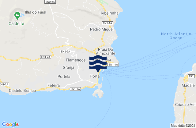 Mappa delle maree di Horta, Portugal