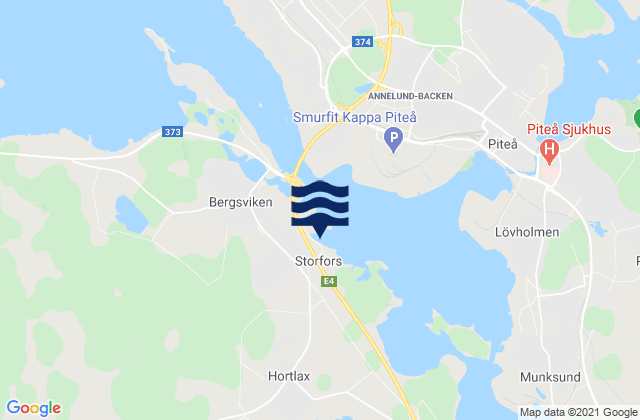 Mappa delle maree di Hortlax, Sweden