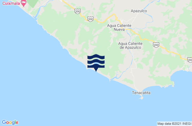 Mappa delle maree di Hotel Tecuan, Mexico