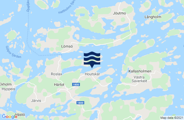 Mappa delle maree di Houtskär, Finland