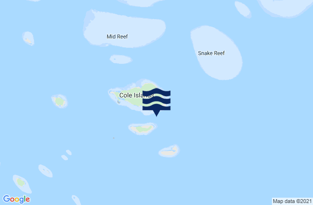 Mappa delle maree di Howick Island, Australia