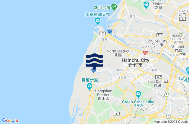 Mappa delle maree di Hsinchu, Taiwan