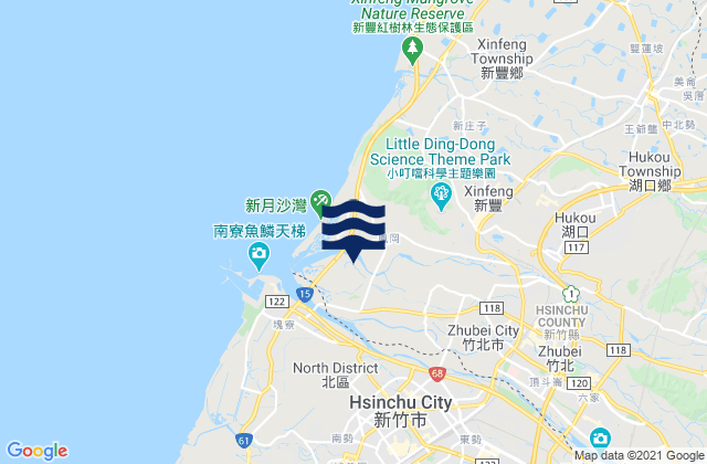 Mappa delle maree di Hsinchu, Taiwan