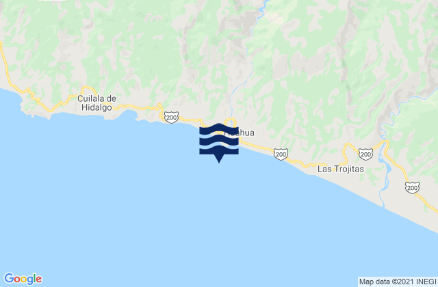 Mappa delle maree di Huahua, Mexico