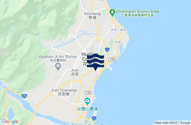 Mappa delle maree di Hualian, Taiwan