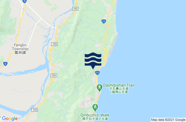 Mappa delle maree di Hualien, Taiwan