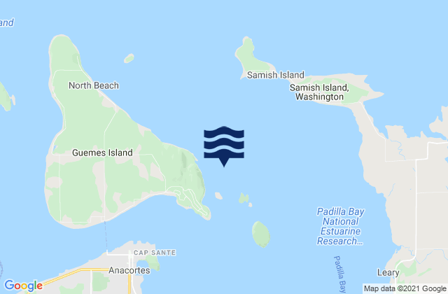 Mappa delle maree di Huckleberry Island 0.5 mile north of, United States