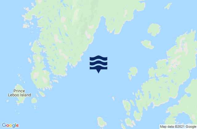 Mappa delle maree di Hudson Bay Passage, Canada