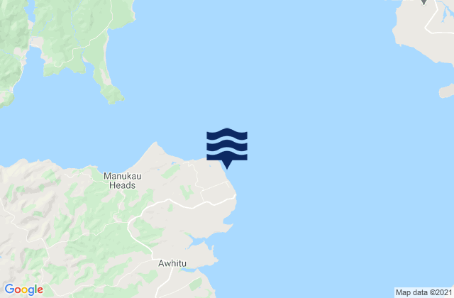 Mappa delle maree di Hudsons Beach, New Zealand