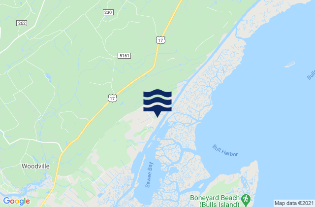 Mappa delle maree di Huger Landing East Branch, United States