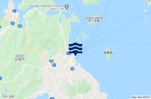 Mappa delle maree di Hukue (Goto), Japan