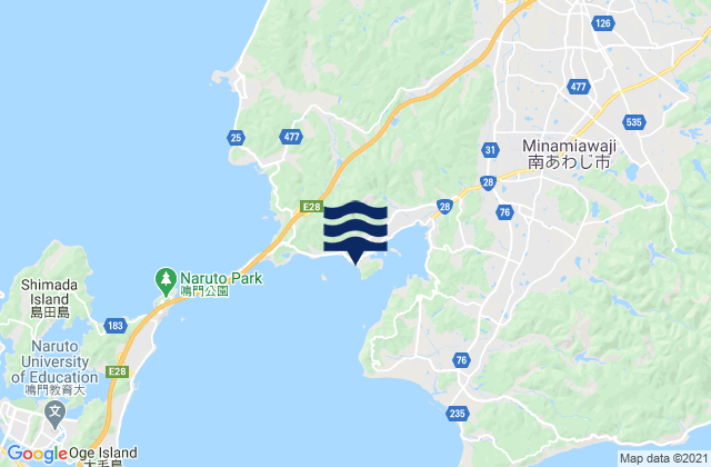 Mappa delle maree di Hukura, Japan
