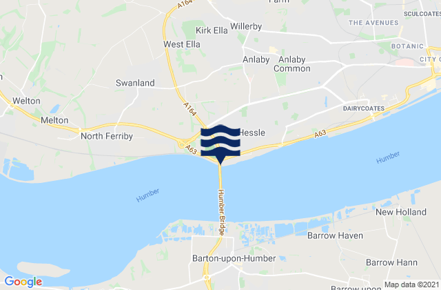 Mappa delle maree di Humber Bridge, United Kingdom