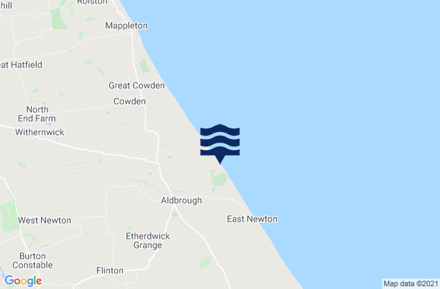 Mappa delle maree di Humbleton, United Kingdom