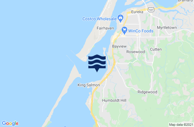 Mappa delle maree di Humboldt Bay, United States
