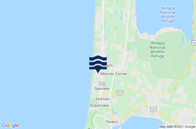 Mappa delle maree di Hungry Harbor., Columbia River, United States