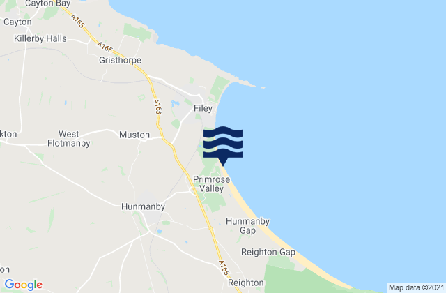 Mappa delle maree di Hunmanby, United Kingdom