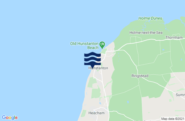 Mappa delle maree di Hunstanton Beach, United Kingdom