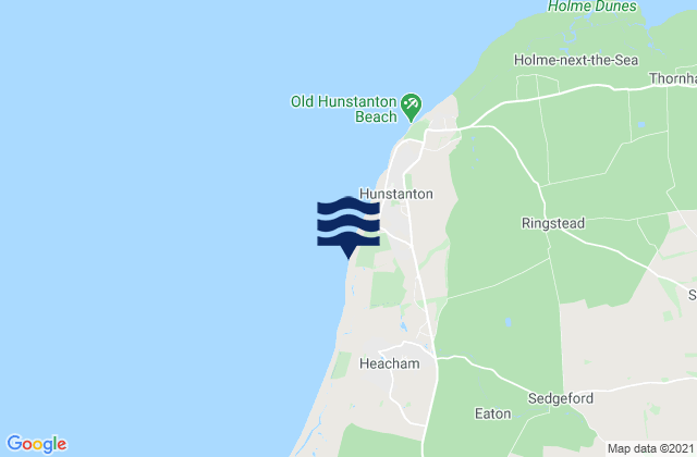 Mappa delle maree di Hunstanton South Beach, United Kingdom