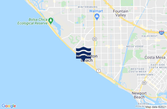 Mappa delle maree di Huntington Beach, United States