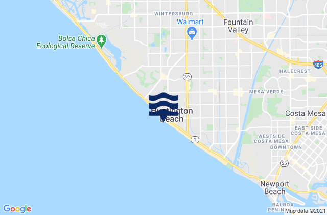 Mappa delle maree di Huntington Pier, United States