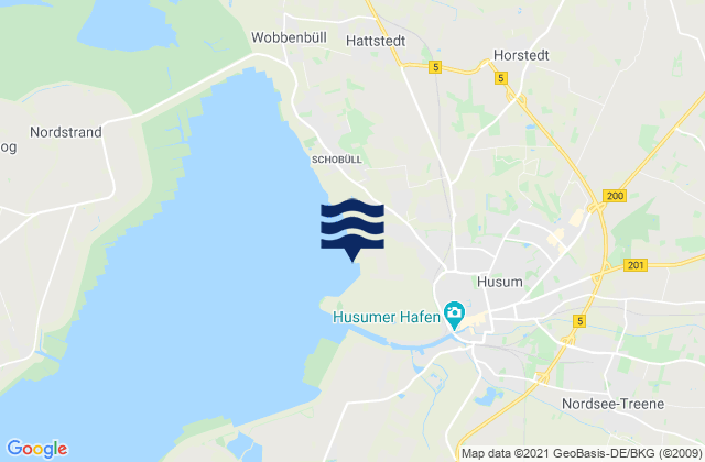 Mappa delle maree di Husum, Germany
