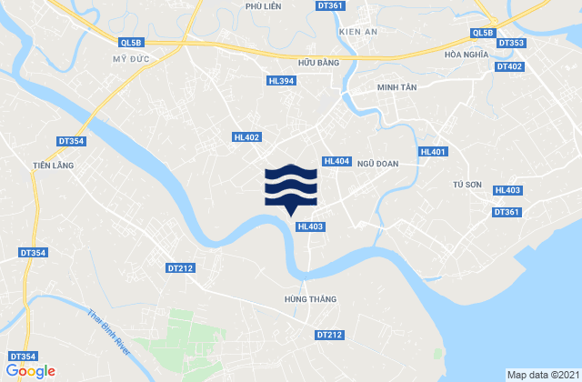 Mappa delle maree di Huyện Kiến Thụy, Vietnam
