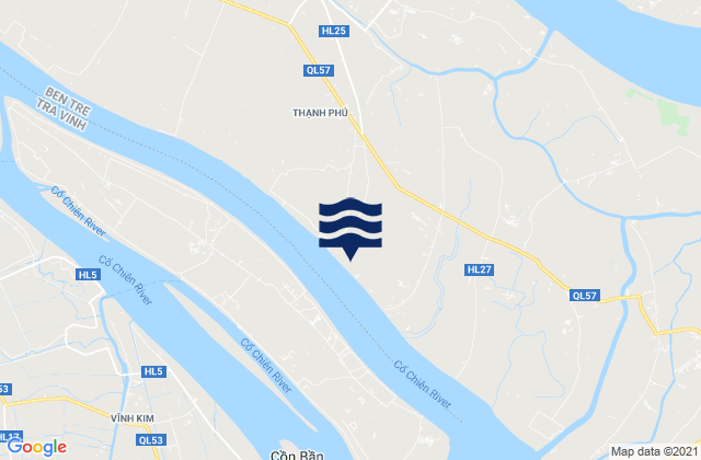 Mappa delle maree di Huyện Thạnh Phú, Vietnam