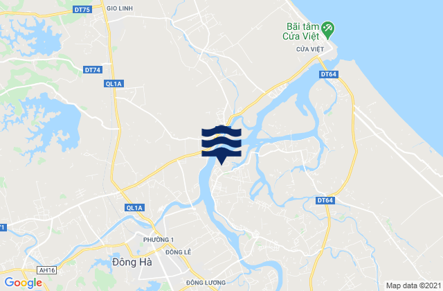 Mappa delle maree di Huyện Triệu Phong, Vietnam