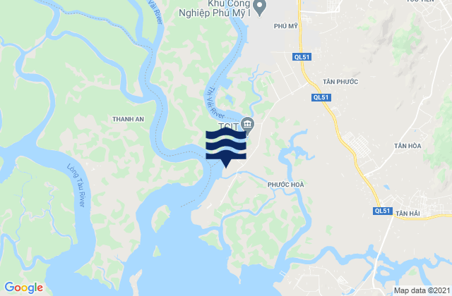 Mappa delle maree di Huyện Tân Thành, Vietnam