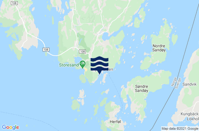 Mappa delle maree di Hvaler, Norway