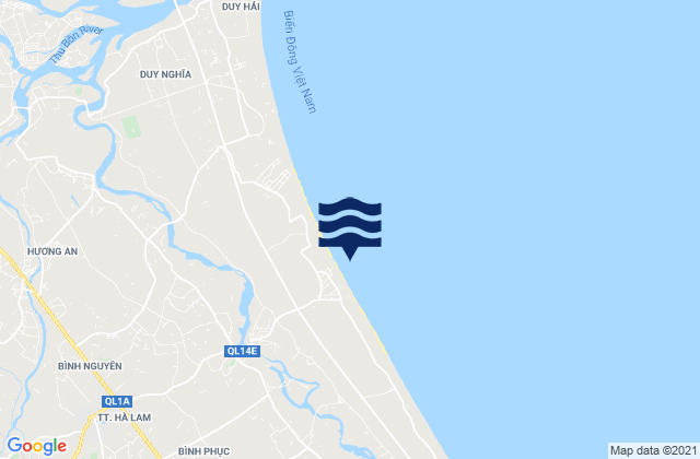 Mappa delle maree di Hà Lam, Vietnam