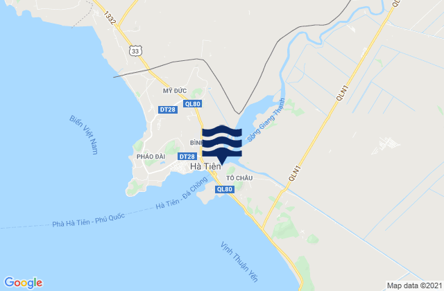 Mappa delle maree di Hà Tiên, Vietnam