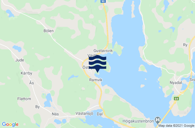 Mappa delle maree di Härnösands Kommun, Sweden