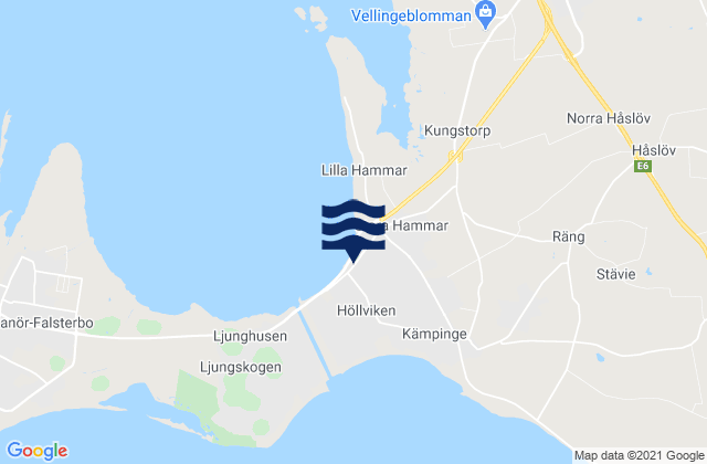 Mappa delle maree di Höllviken, Sweden