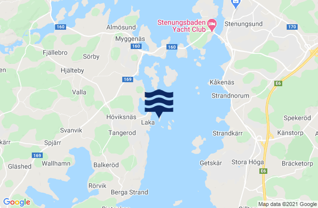 Mappa delle maree di Höviksnäs, Sweden