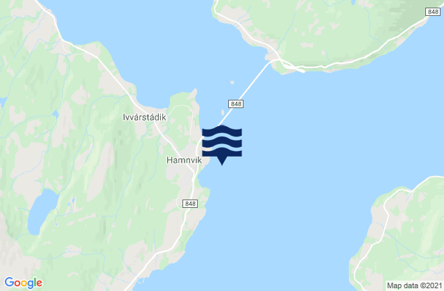Mappa delle maree di Ibestad, Norway