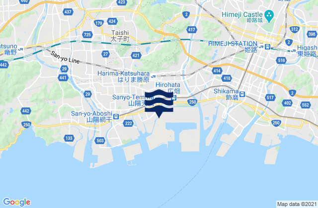 Mappa delle maree di Ibo-gun, Japan
