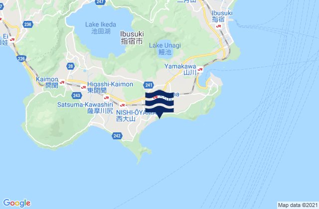 Mappa delle maree di Ibusuki Shi, Japan